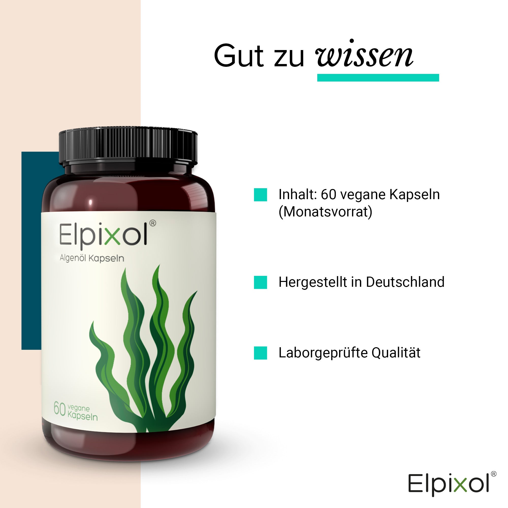 Elpixol® Algenöl Kapseln mit 500 mg EPA + DHA